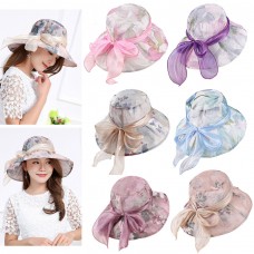 Fashion Summer Mujer&apos;s Ladies Floral Beach Sun Visor Wide Brim Hat Cap NEW Gift  eb-26315175